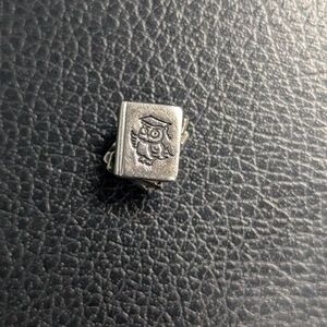 Pandora Sterling Silver Stack of Books Charm Owl Study Textbook